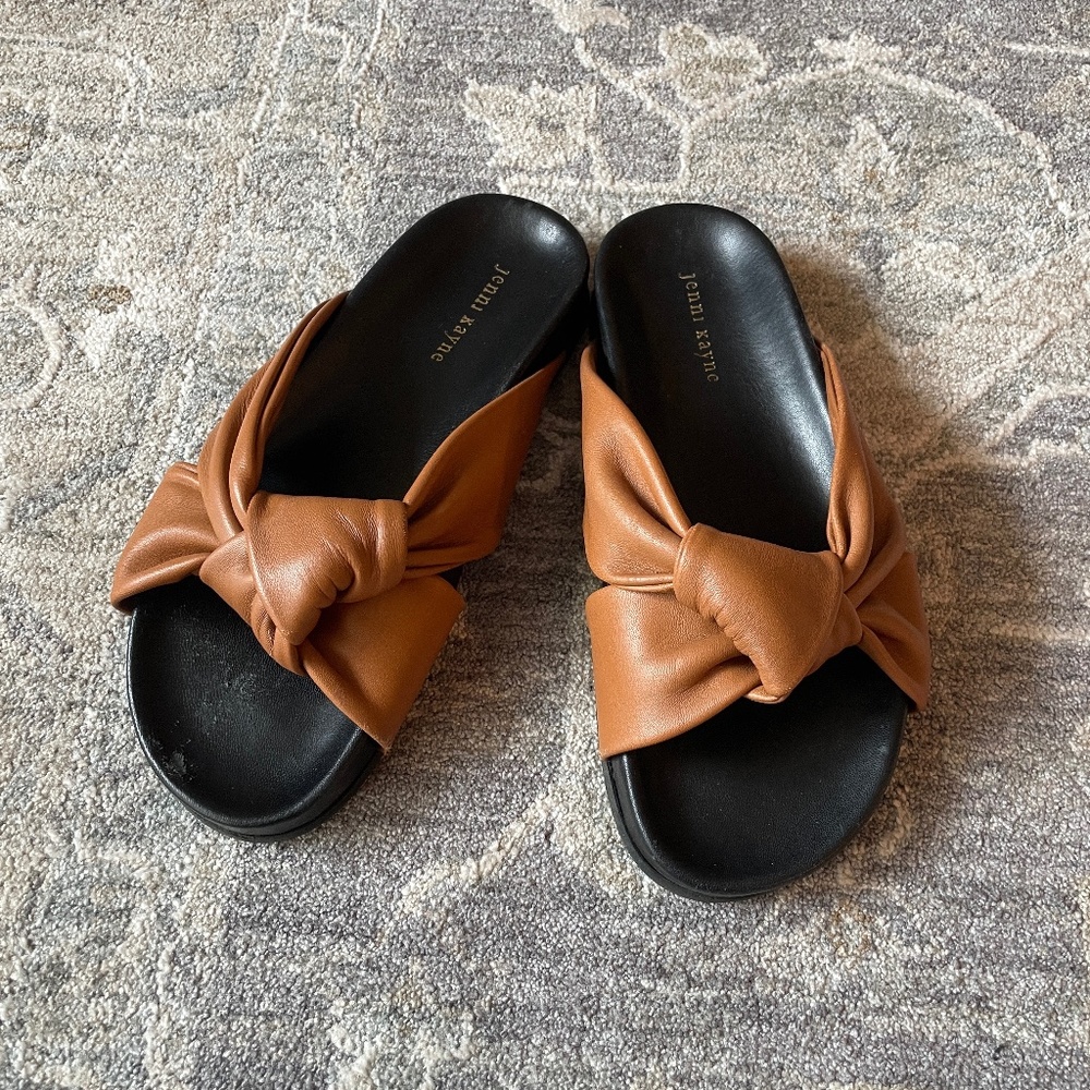 Jenni Kayne Leather Knot Sandal Camel Color (Sold on on JK.com)